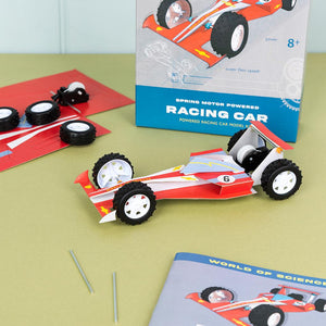 Make Your Own Spring Motor-Powered Racing Car