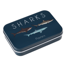 Load image into Gallery viewer, Sharks Plasters In A Tin (pack Of 30 bandaids)
