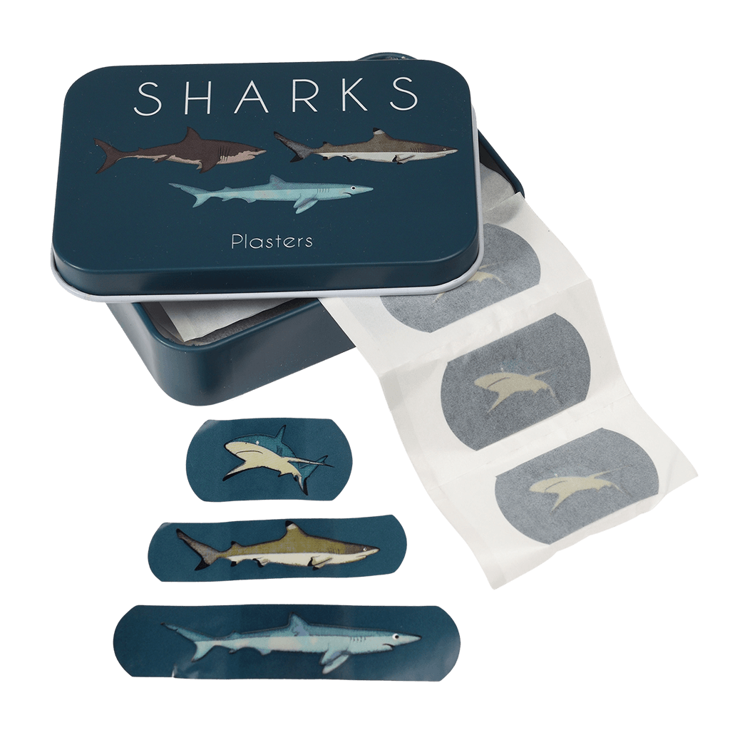 Sharks Plasters In A Tin (pack Of 30 bandaids)