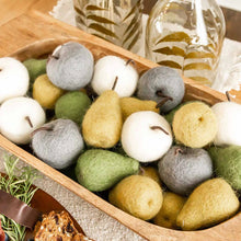 Load image into Gallery viewer, Green Felted Wool Pear

