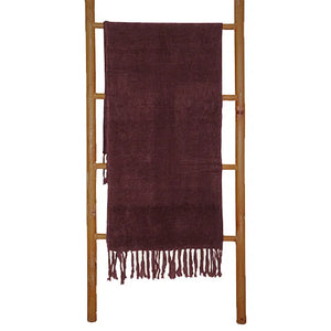 Plum Chenille Throw