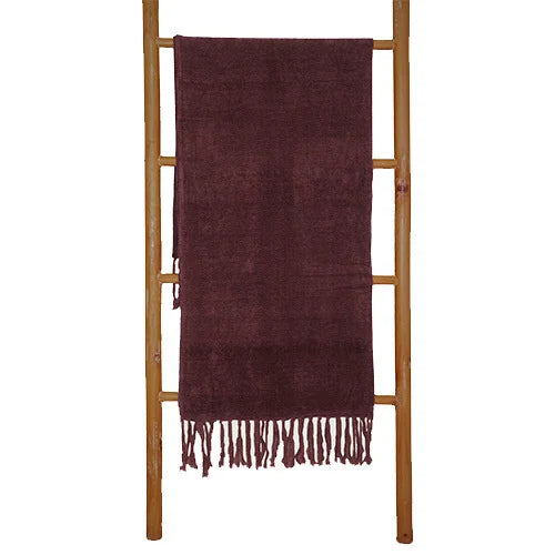 Plum Chenille Throw