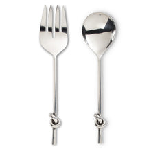 Load image into Gallery viewer, Knot Handle Salad Server Set
