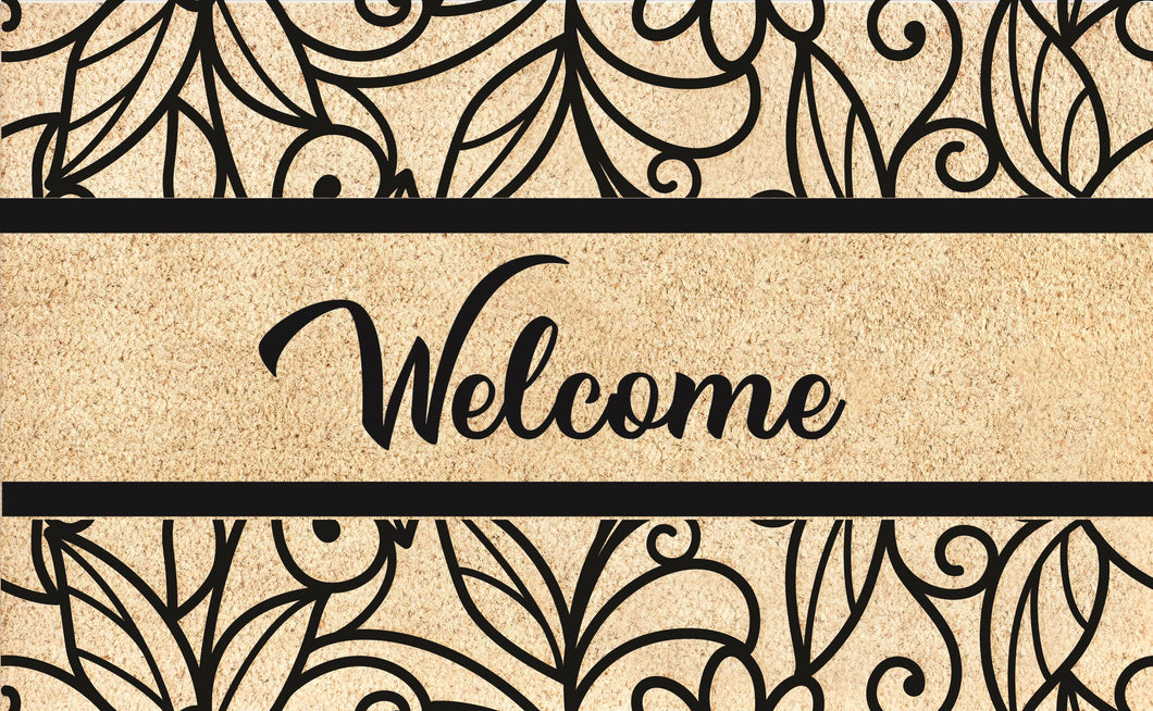 Welcome Script Coir Mat