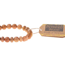 Load image into Gallery viewer, Petrified Wood Stone Bracelet - Stone of Renewal
