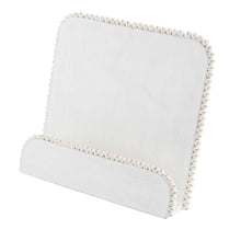 Load image into Gallery viewer, White Beaded Cook Book Holder
