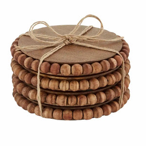 Beaded Wood Coasters