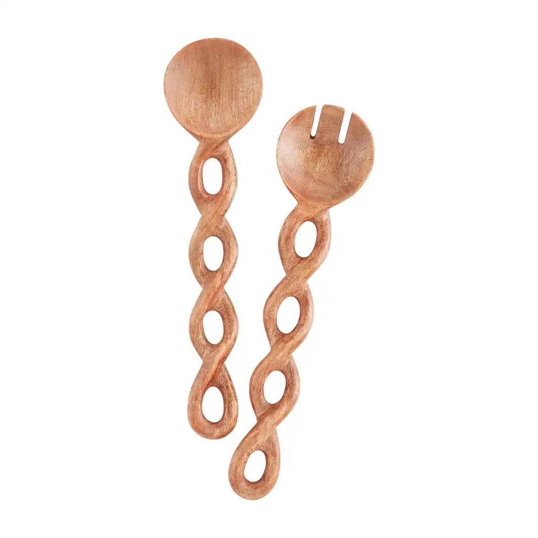 Twisted Wooden Server Set