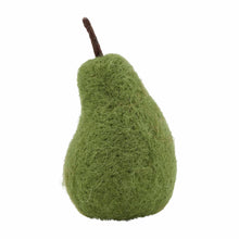 Load image into Gallery viewer, Green Felted Wool Pear
