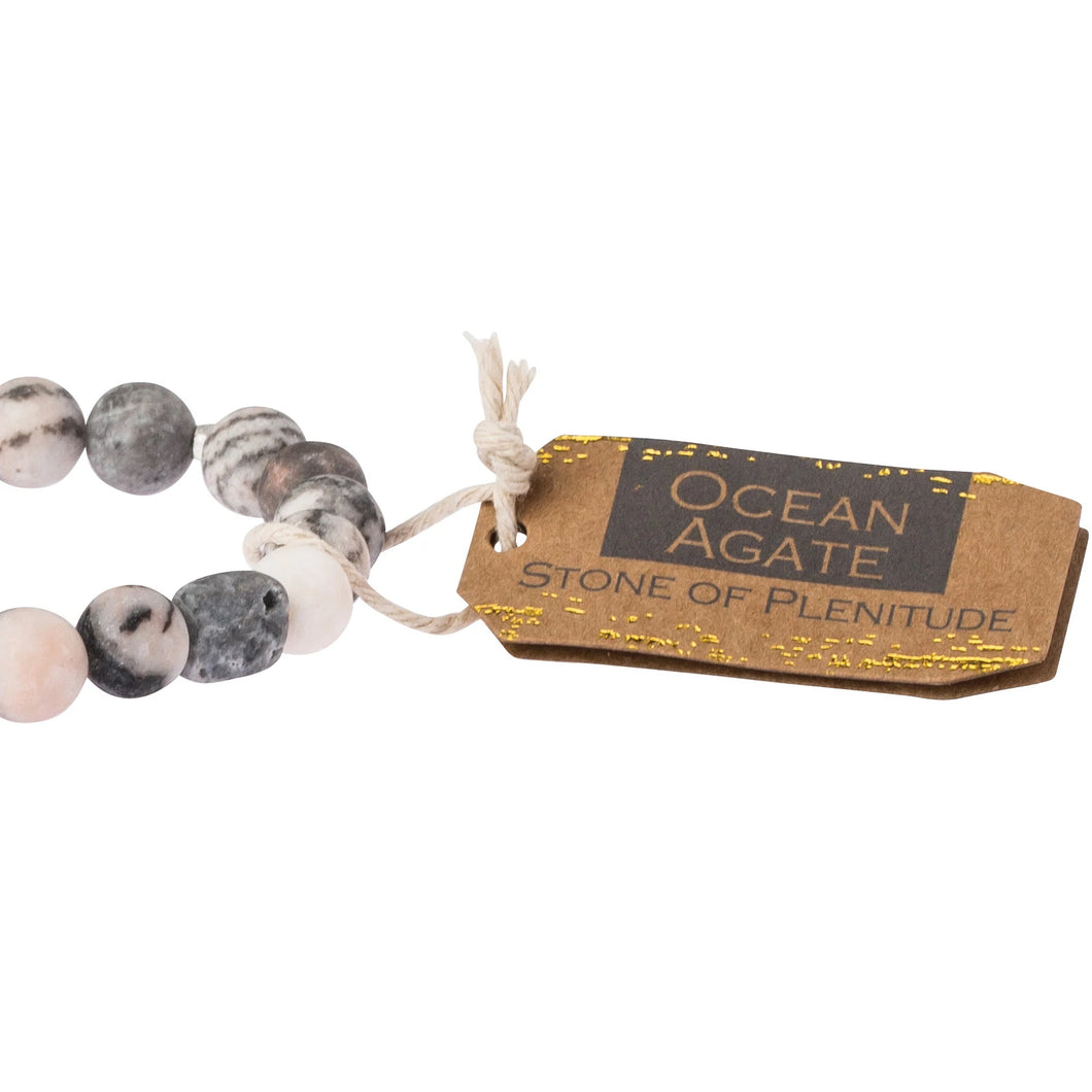 Ocean Agate Stone Bracelet - Stone of Plentitude