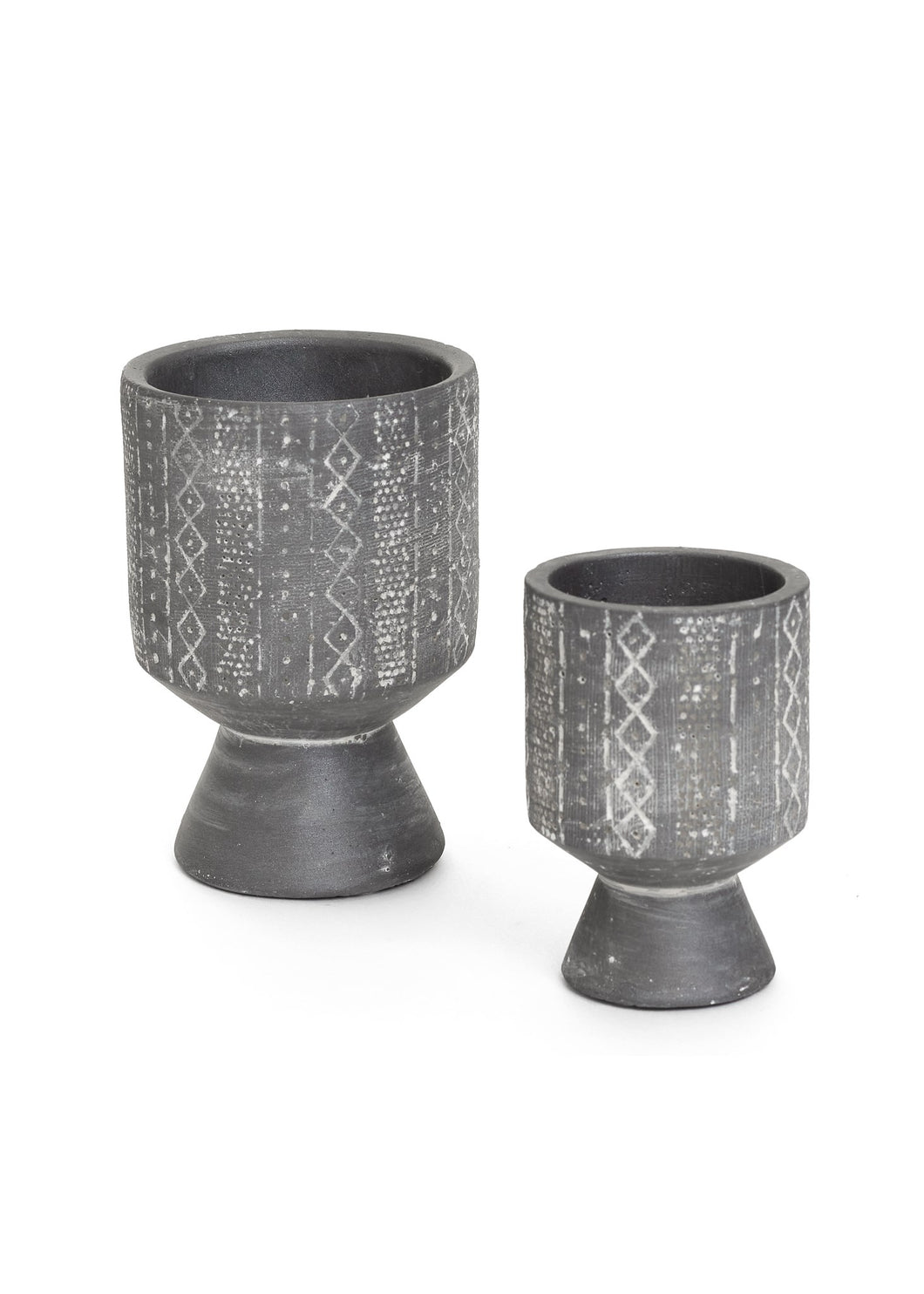 Etched Black Vase, Large