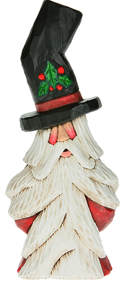 Cottage Carvings- Stovetop Pipe Tall Hat Santa - Canadian Artist Dave Francis