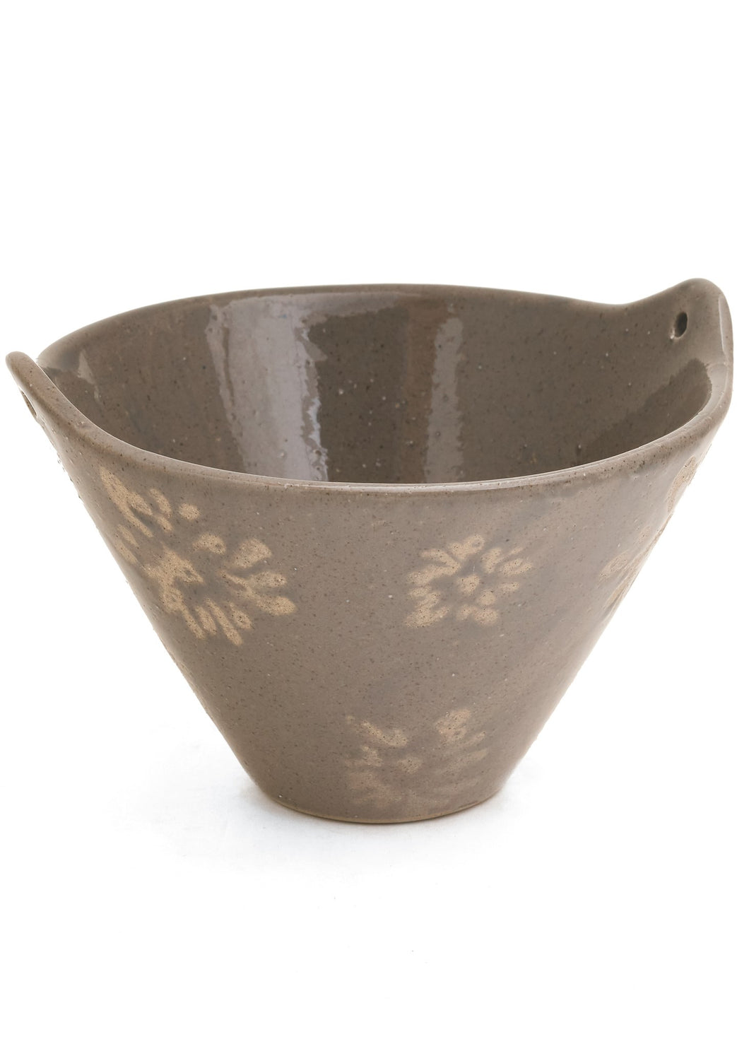 Floral Taupe Bowl