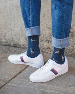Hipster Cats Mens Bamboo Socks