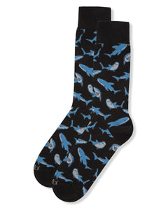Shark Attack Mens Bamboo Socks