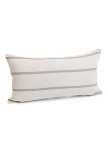 Beauden Taupe Stripe Lumbar Cushion