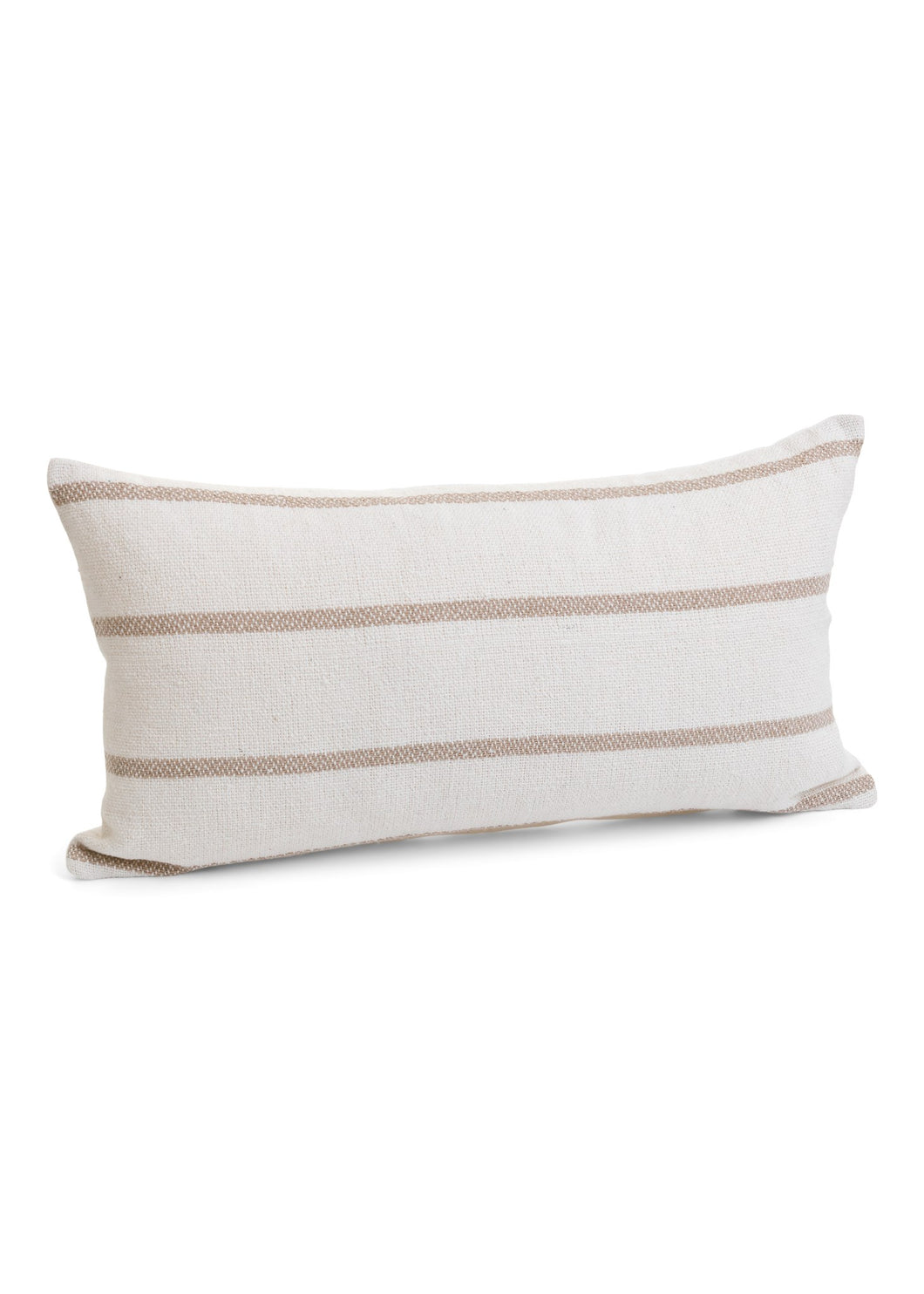 Beauden Taupe Stripe Lumbar Cushion