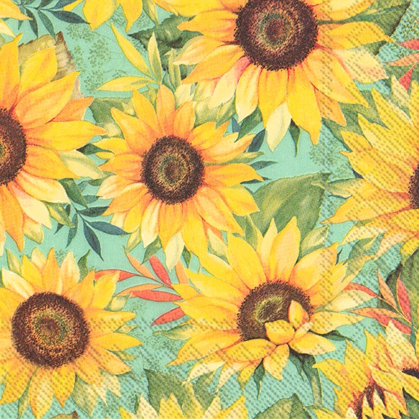 Vincent Green Sunflower Cocktail Napkin