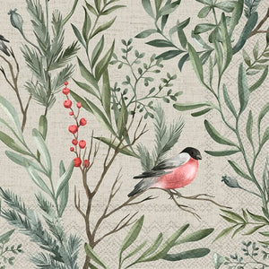 Winter Greens Cocktail Napkin