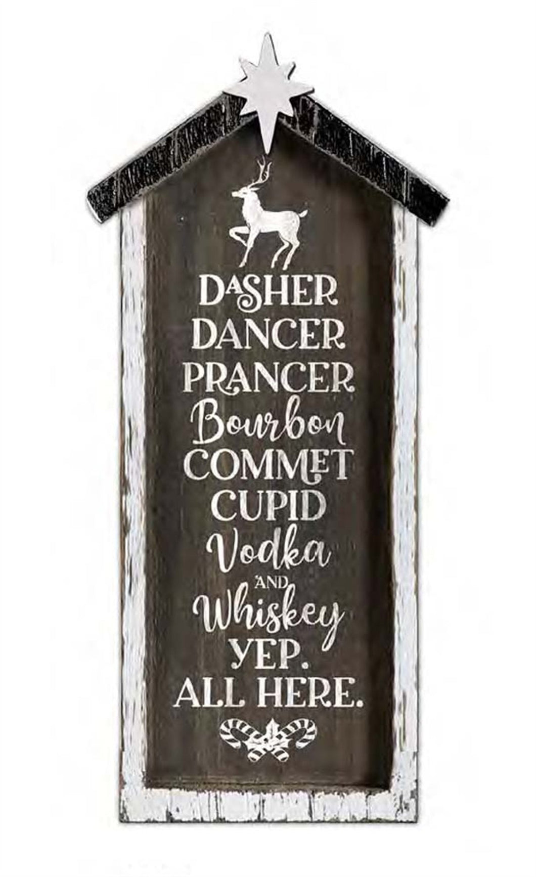 Reindeer Liquor Checklist Sign