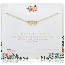 Load image into Gallery viewer, Linked by Love.  Send a message of love and connection. Now more than ever, we need reminders of the connections in our lives. Our Linked By Love necklace is a beautiful message to a loved one: &quot;We may not get to hang out every day but know that you are always in my heart.&quot;
