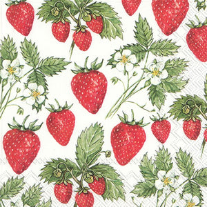 Delicious Strawberries Lunch Napkin
