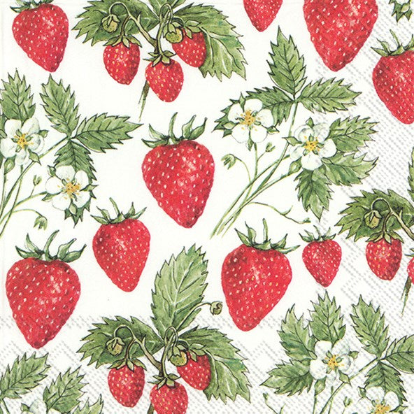 Delicious Strawberries Lunch Napkin