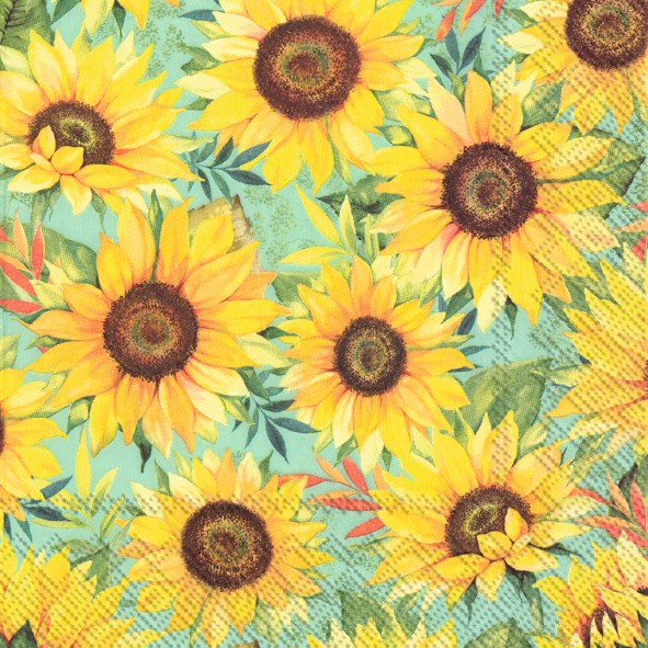 Vincent Green Sunflowers Lunch Napkin