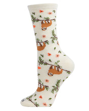 Load image into Gallery viewer, Sloth Ladies Bamboo Socks
