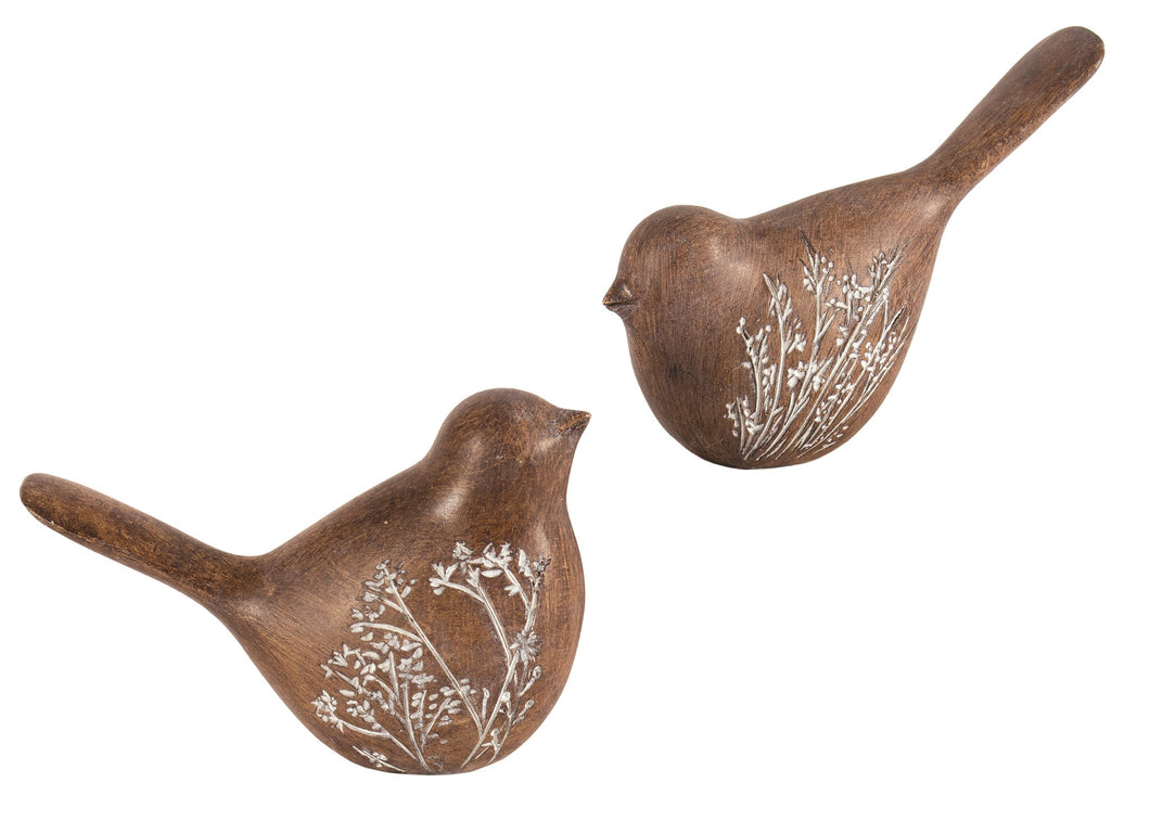 Floral Etched Bird