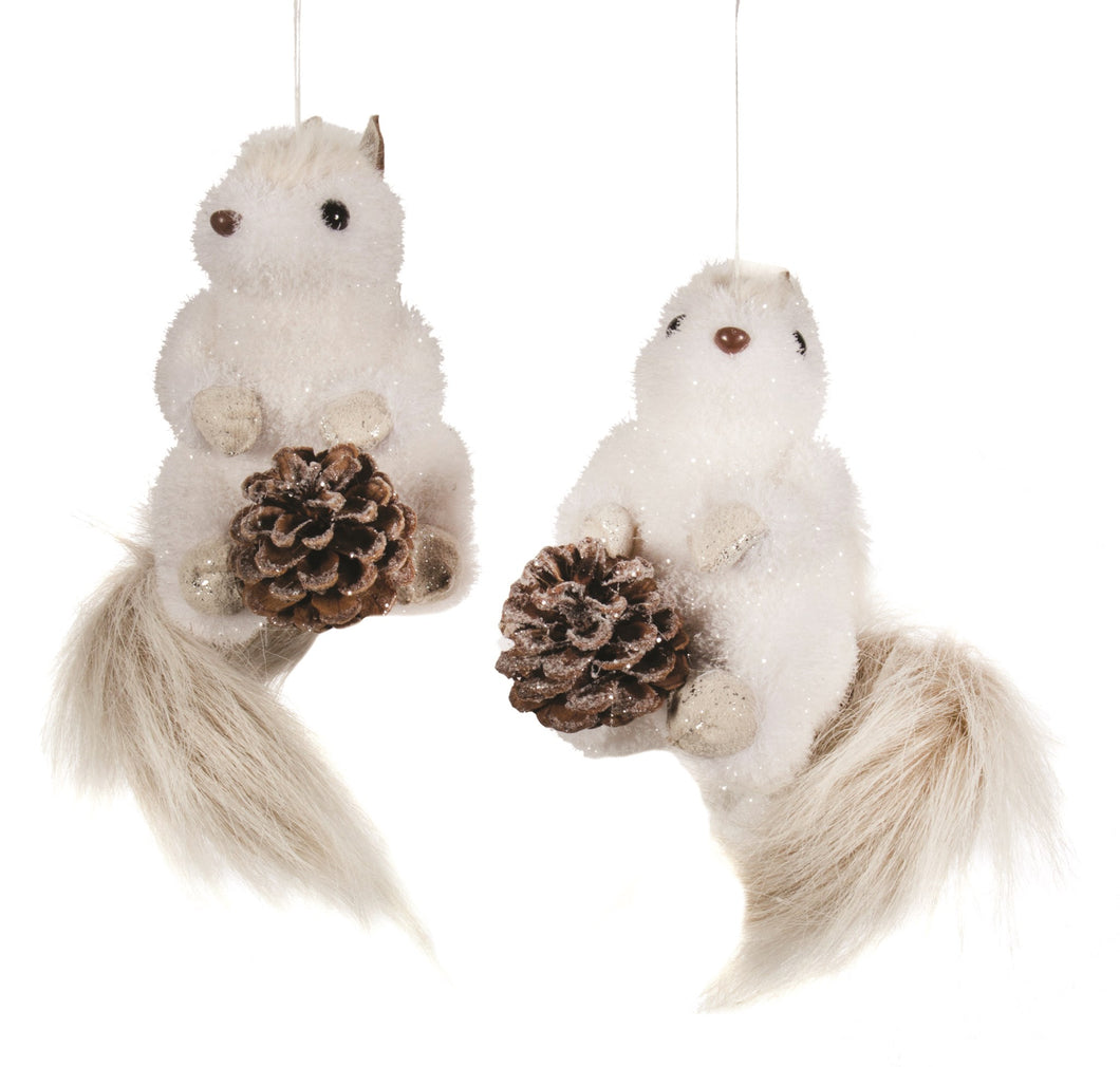 Ivory Squirrel Ornament