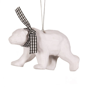 Snowy Polar Bear Ornament