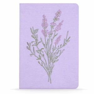 Lavender Bunch Vegan Embroidered Notebook