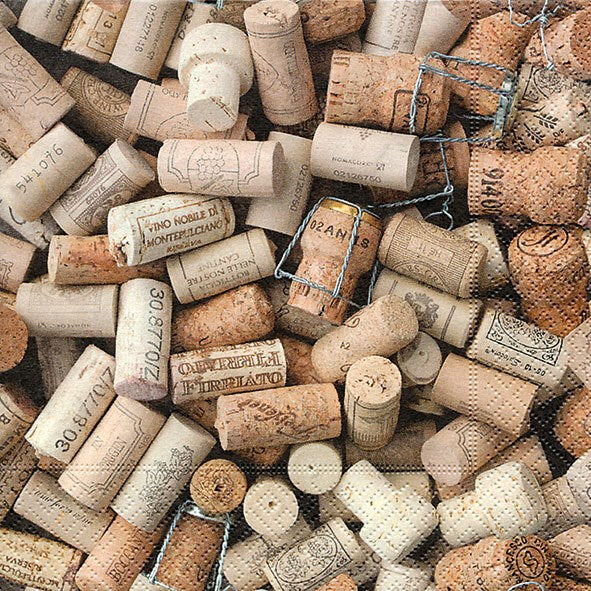 Corks All Over Cocktail Napkin