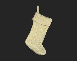 Cream Cable Knit Stocking