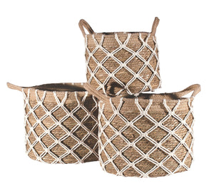 Macramé Covered Baskets