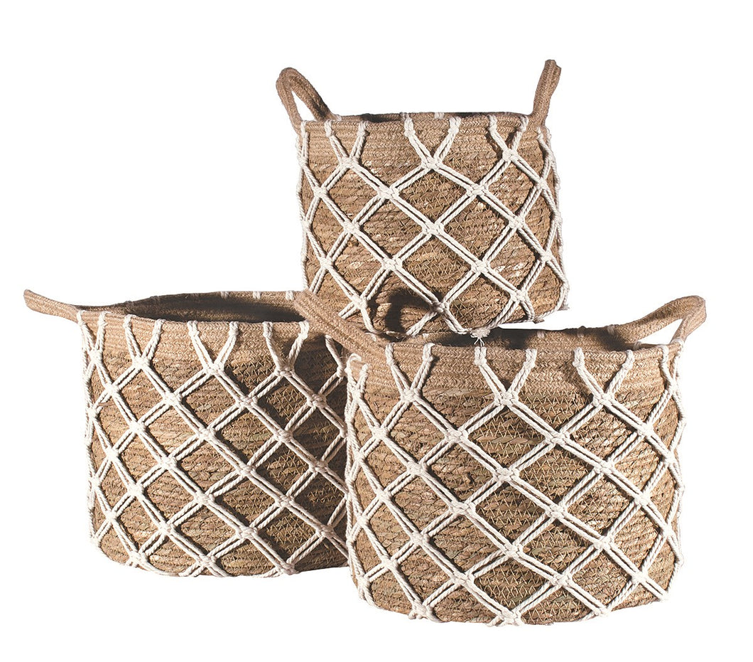 Macramé Covered Baskets