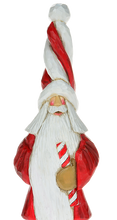 Load image into Gallery viewer, Cottage Carvings - Candy Cane Tall Hat Santa -Canadian Artist Dave Francis
