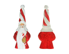 Load image into Gallery viewer, Cottage Carvings - Candy Cane Tall Hat Santa -Canadian Artist Dave Francis
