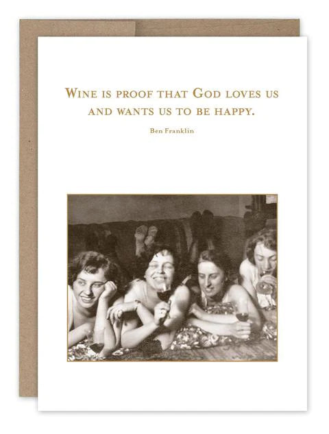 Wine is Proof Blank Card