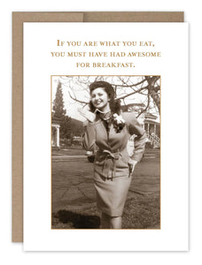 Awesome for Breakfast Birthay Card