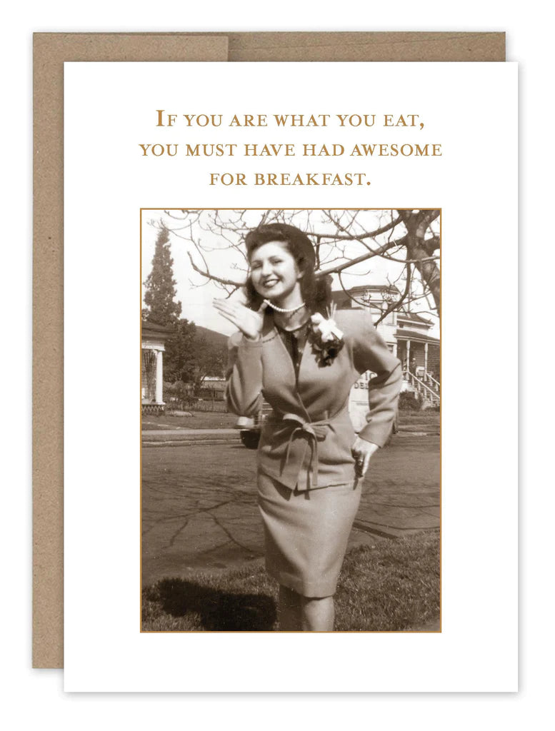 Awesome for Breakfast Birthay Card