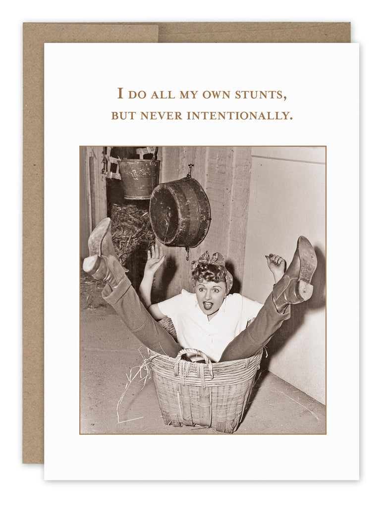 Do My Own Stunts Birthday Card