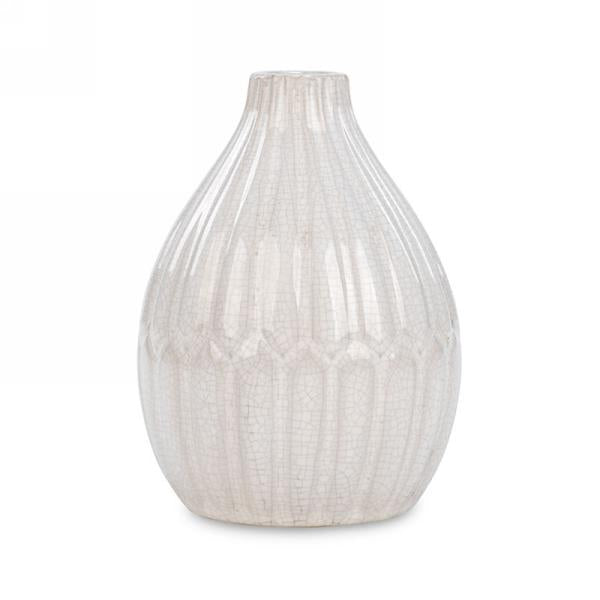 Ridged Ceramic Vase