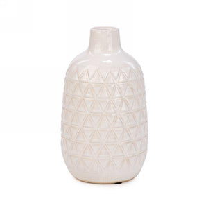 Ivory Textured Vase, Medium