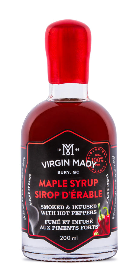 Smoked & Infused with Hot Peppers Organic Maple Syrup