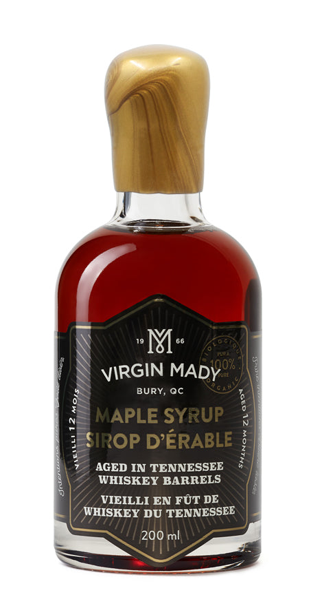 12 Month Whiskey Barrel-Aged Organic Maple Syrup