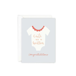 Cute as a Button Baby Card
