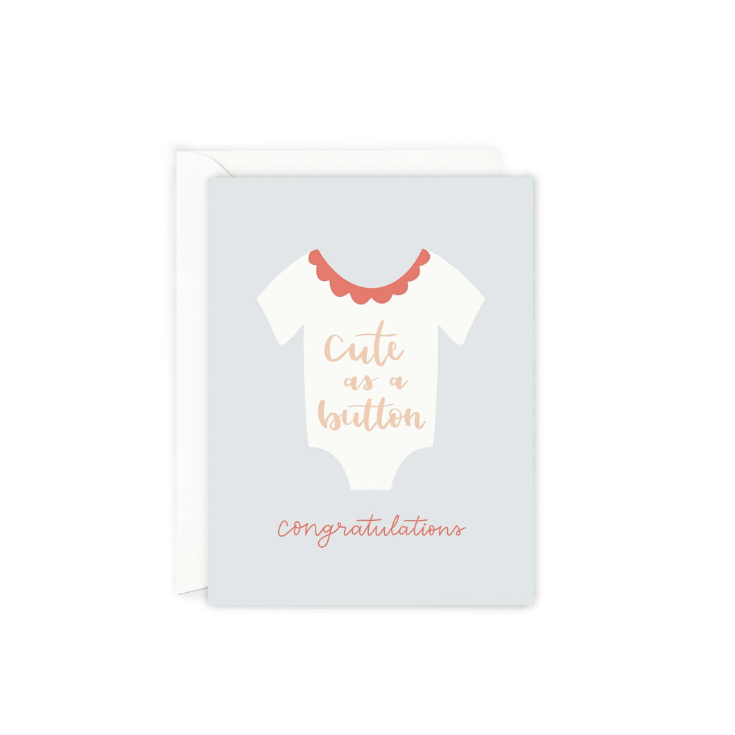 Cute as a Button Baby Card