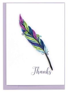 Thanks Quilling Enclosure Card